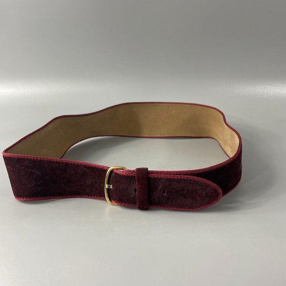 Lady L\'aiglon Double Suede Women\'s Belt, 75/30 Aya Suede Belt in Cognac Suede | L main image 3